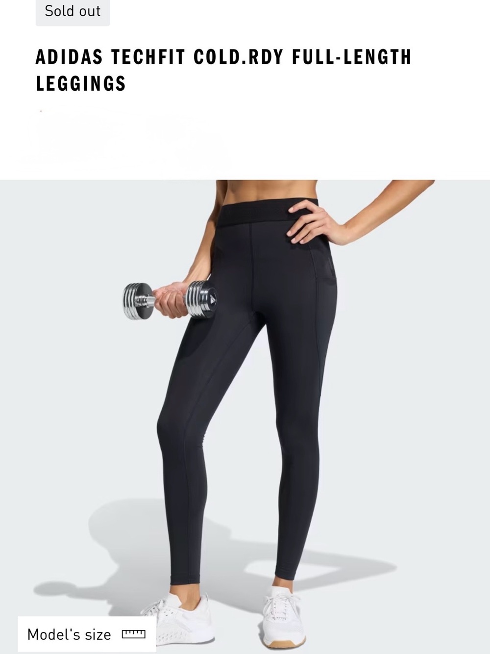 adidas Black Techfit Full-Length High-Rise Leggings
